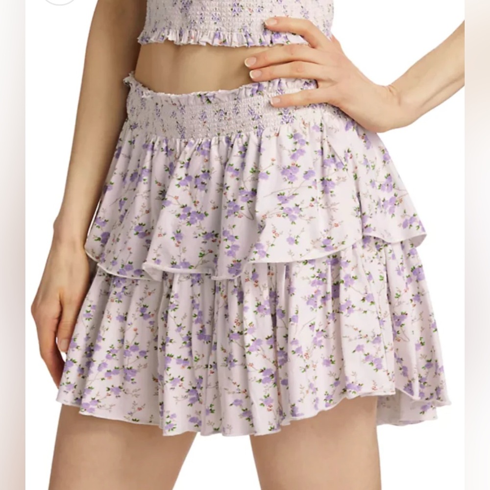 NWT LoveShackFancy Ruffle Mini Skirt